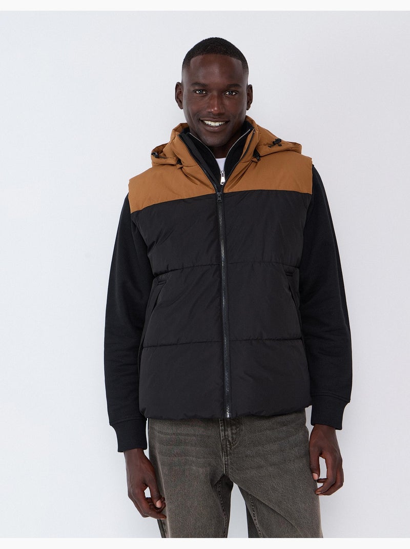 Chaleco con capucha, mo fashion Negro - Kiabi