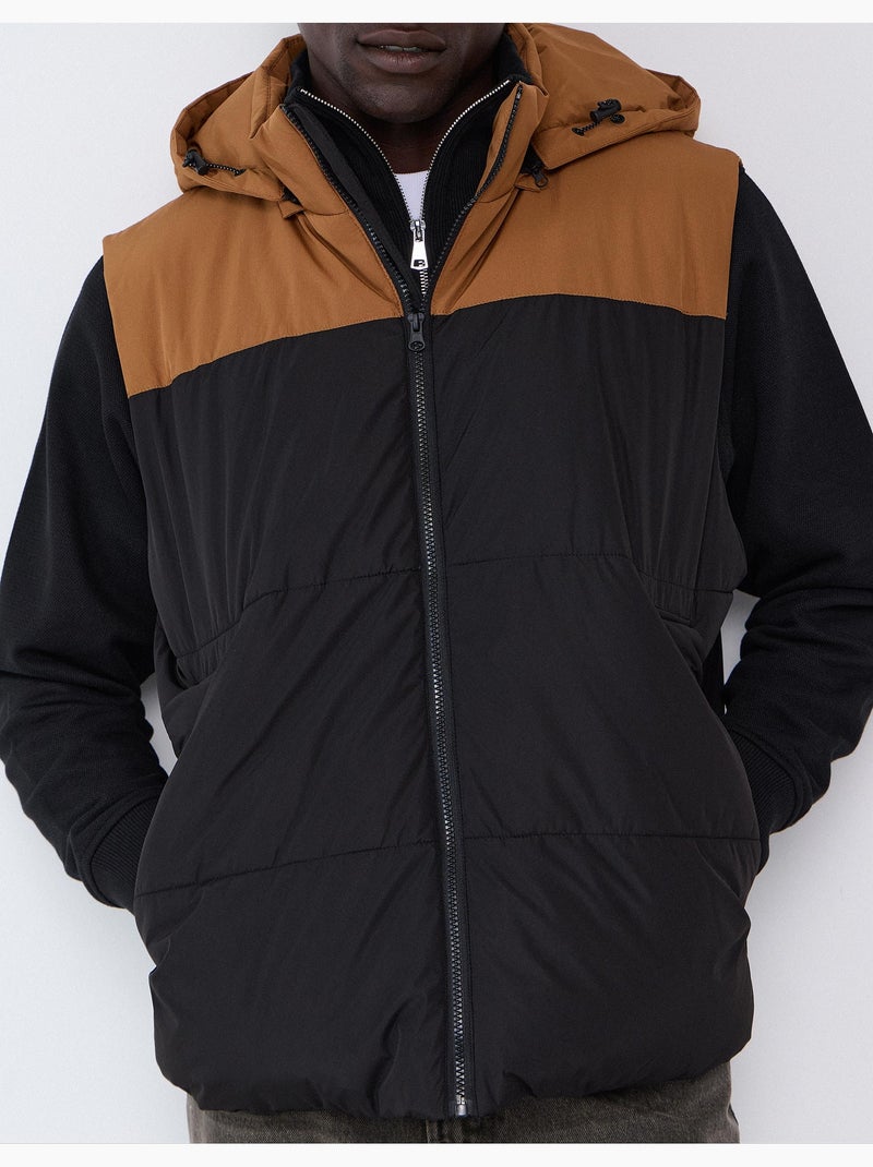 Chaleco con capucha, mo fashion Negro - Kiabi