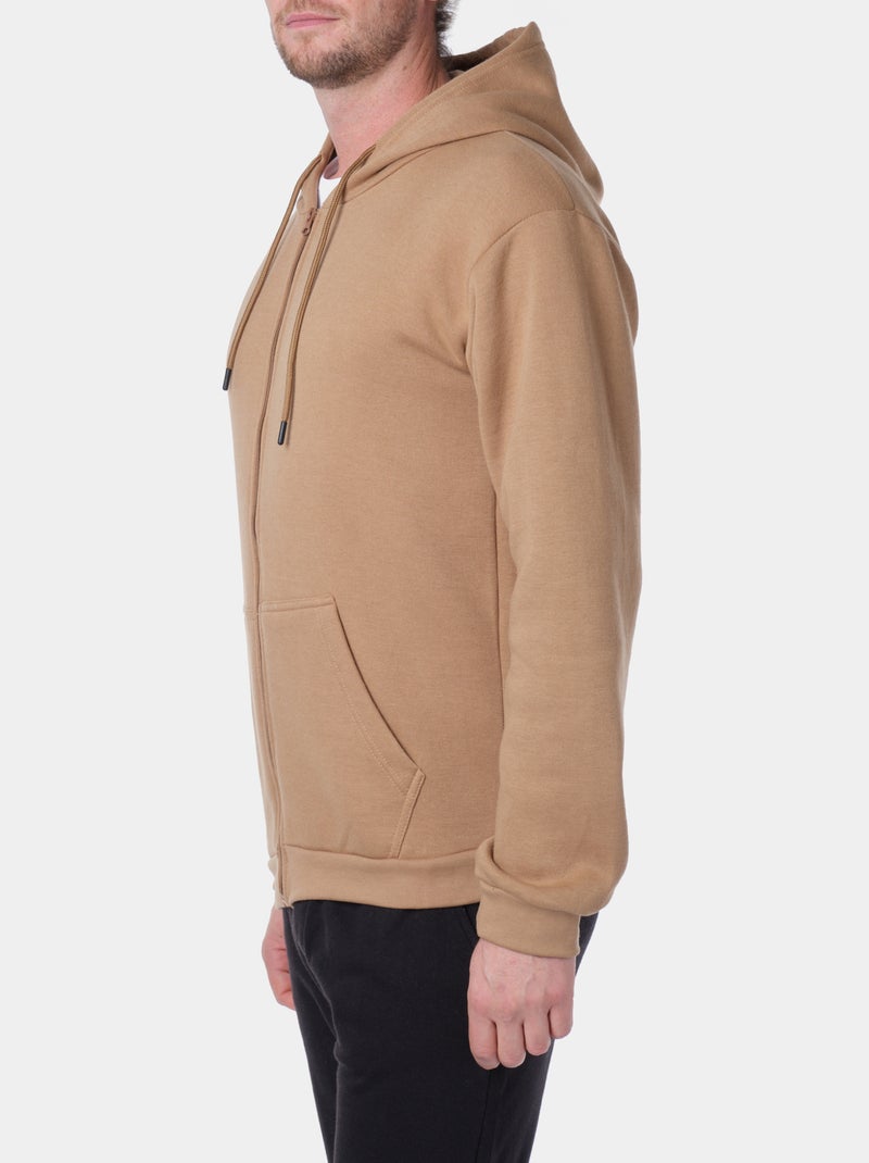 Chaleco con capucha Taupe - Kiabi