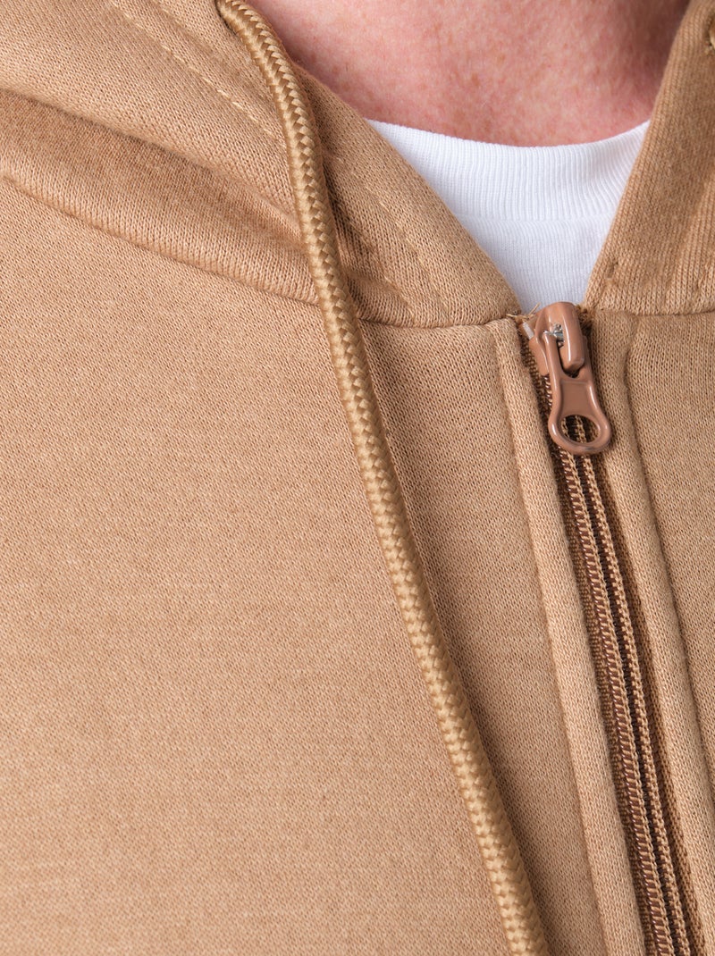 Chaleco con capucha Taupe - Kiabi