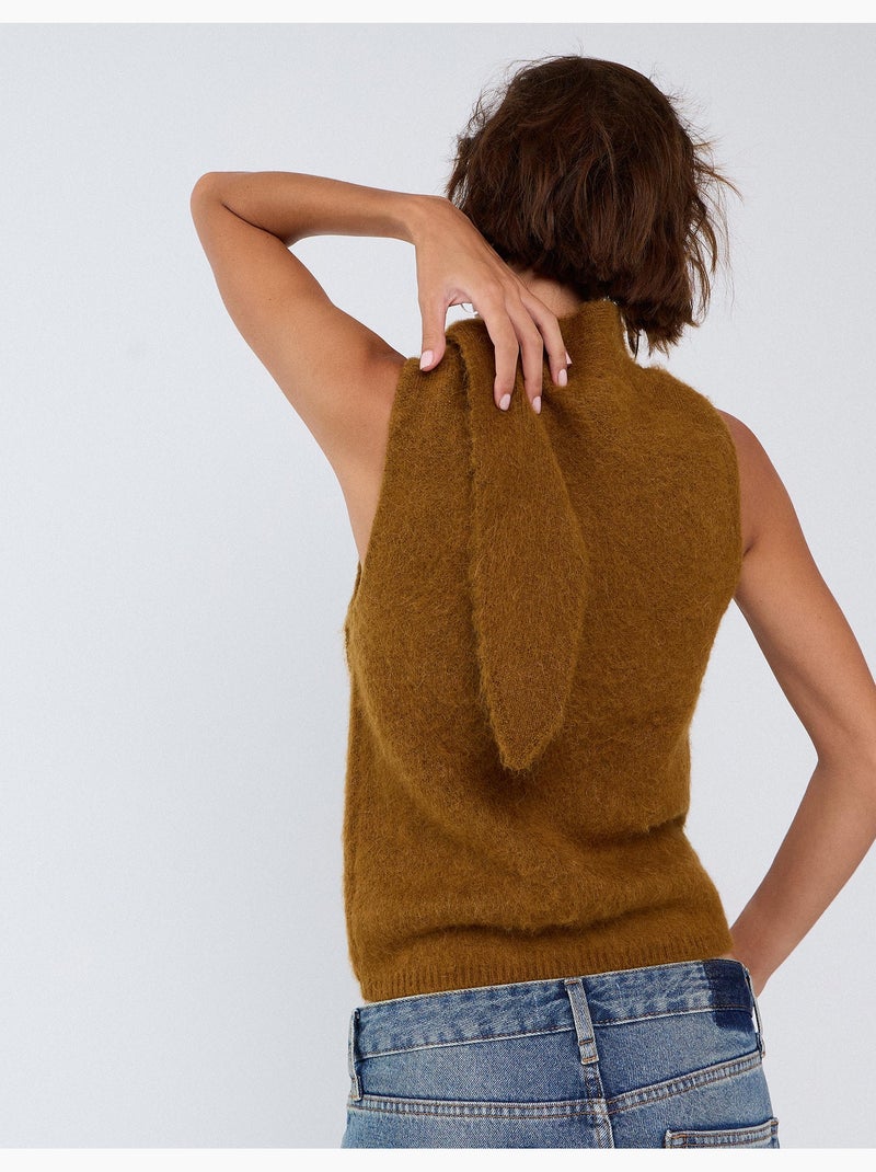 Chaleco con collar, mo fashion Beige - Kiabi