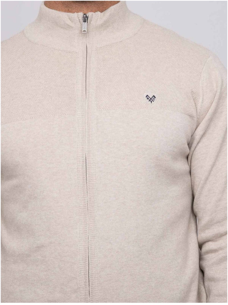 Chaleco con cremallera AMOULIN Beige - Kiabi