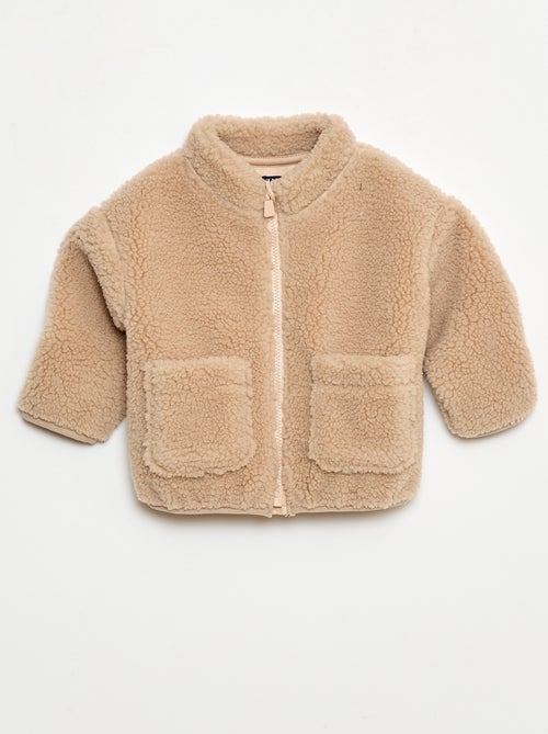 Chaleco con cremallera efecto borreguito - Kiabi