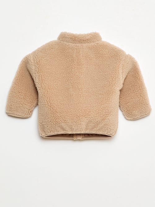 Chaleco con cremallera efecto borreguito - Kiabi