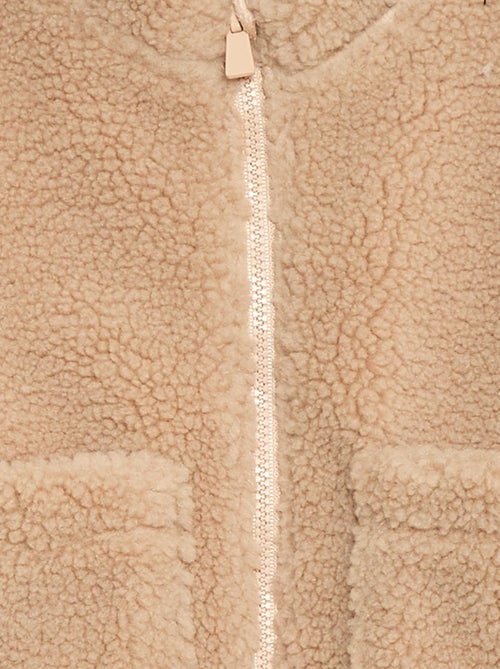 Chaleco con cremallera efecto borreguito - Kiabi