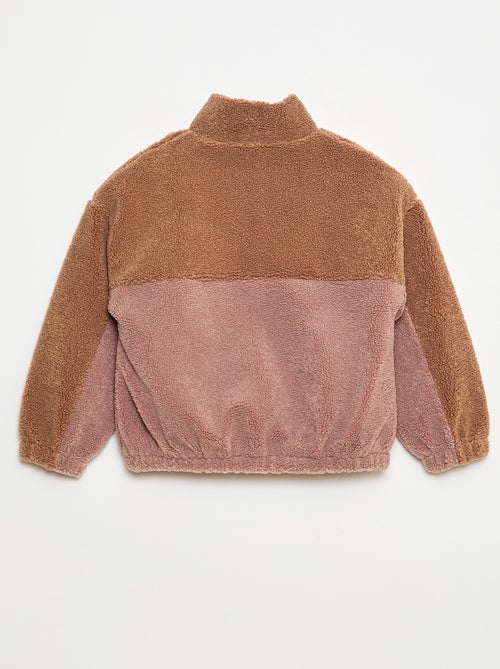 Chaleco con cremallera efecto borreguito - Kiabi