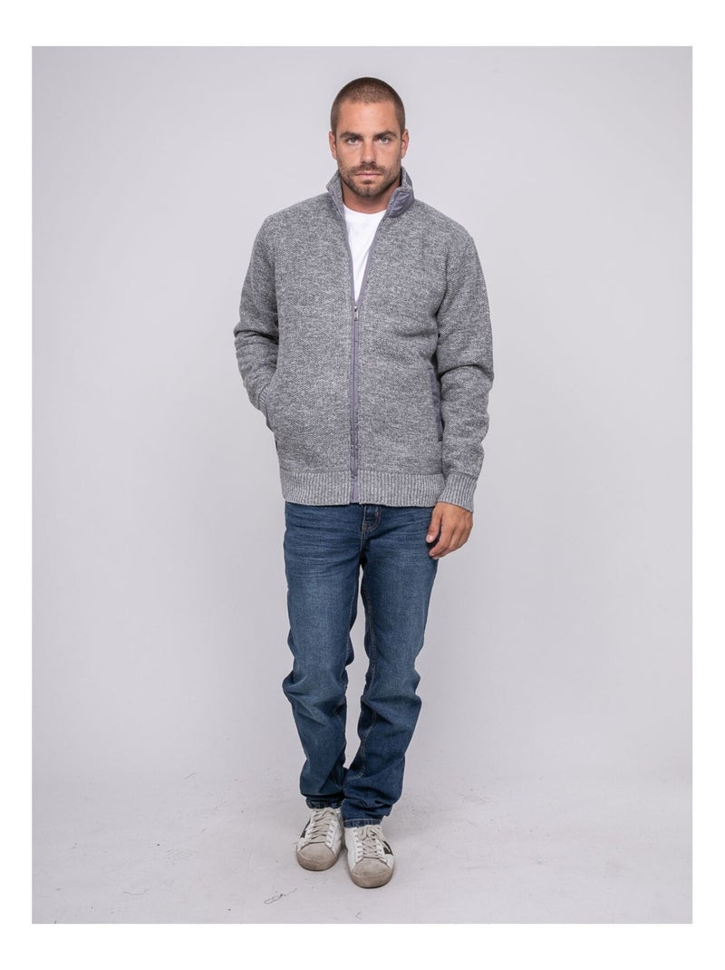 Chaleco con cremallera LAMILLE Gris antracita - Kiabi