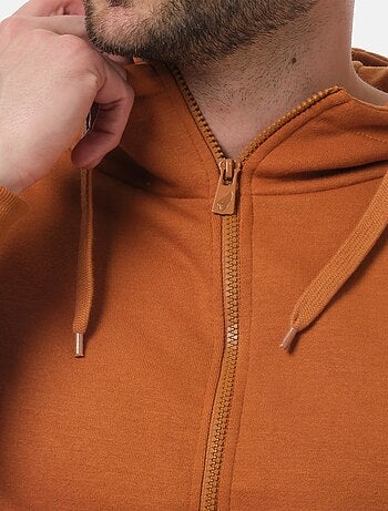 Chaleco con cremallera y capucha