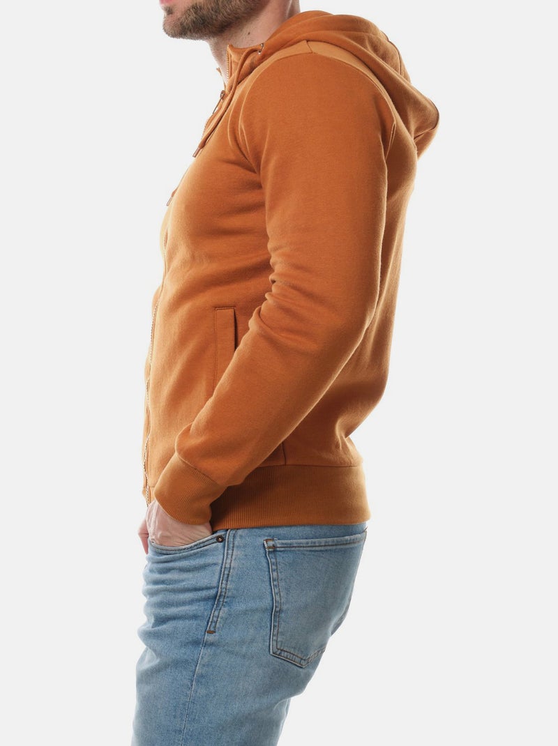 Chaleco con cremallera y capucha Beige - Kiabi