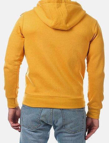 Chaleco con cremallera y capucha