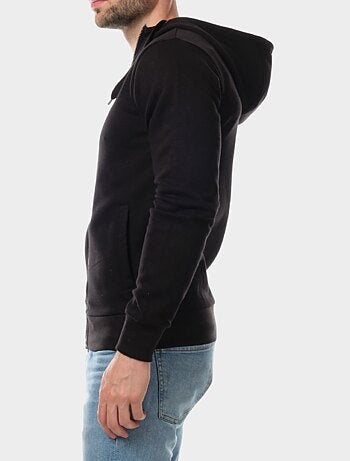 Chaleco con cremallera y capucha