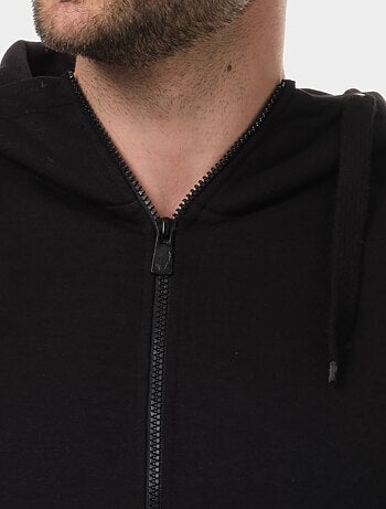 Chaleco con cremallera y capucha