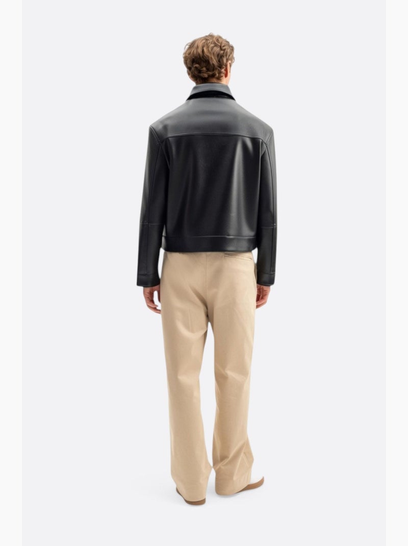 Chaleco con cuello de camisa y cremallera giesto Negro - Kiabi