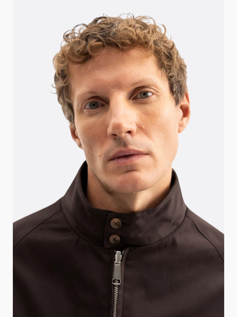 Chaleco con cuello de chaqueta y cremallera giesto Marrón chocolate - Kiabi