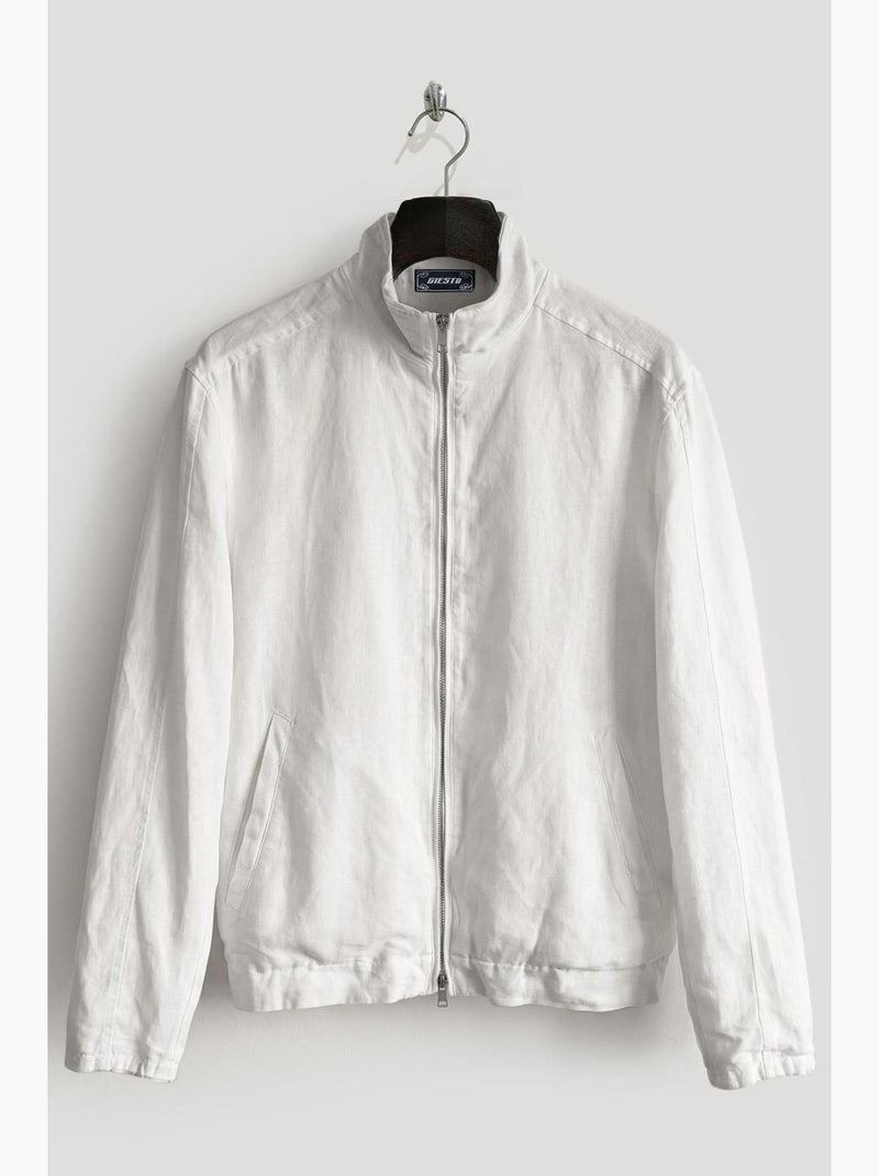 Chaleco con cuello mao y cremallera giesto Blanco - Kiabi