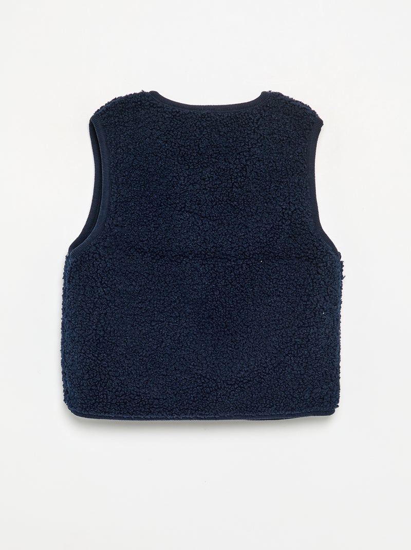 Chaleco con efecto borreguito Azul - Kiabi