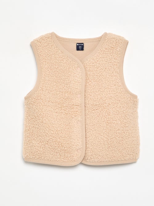 Chaleco con efecto borreguito - Kiabi