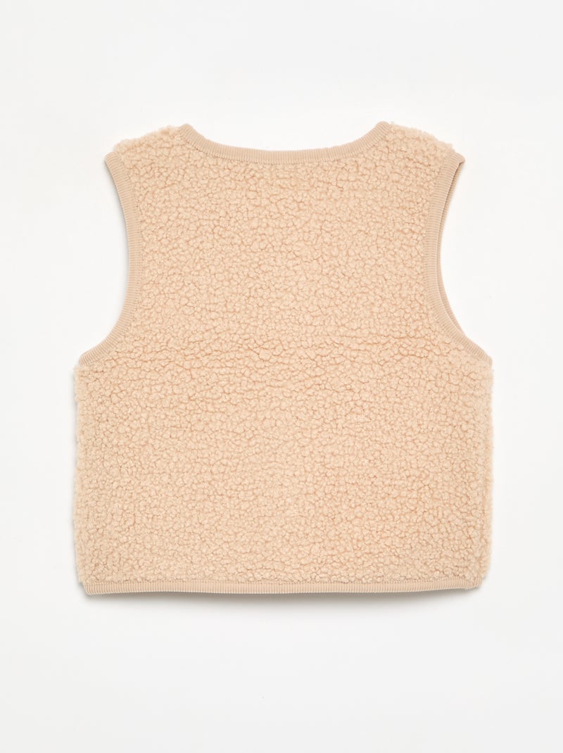 Chaleco con efecto borreguito Beige - Kiabi