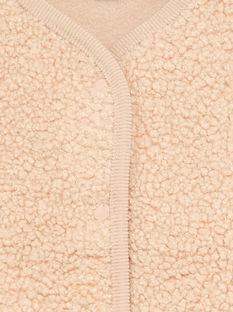 Chaleco con efecto borreguito Beige - Kiabi