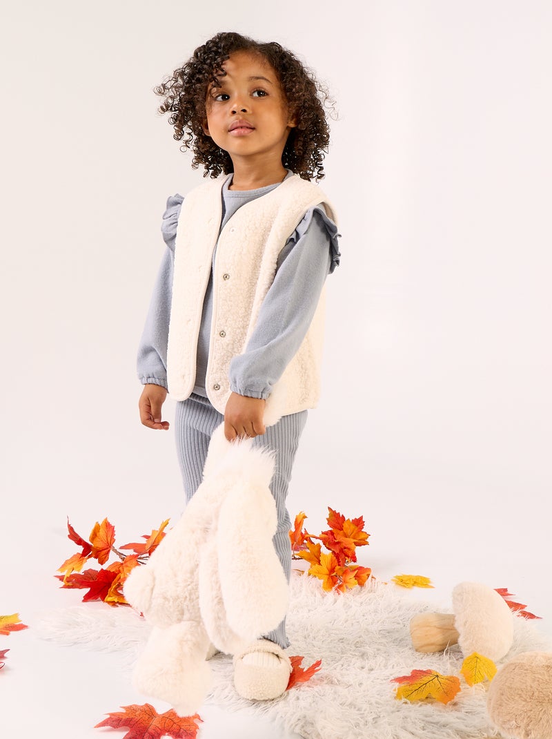 Chaleco con efecto borreguito Blanco - Kiabi