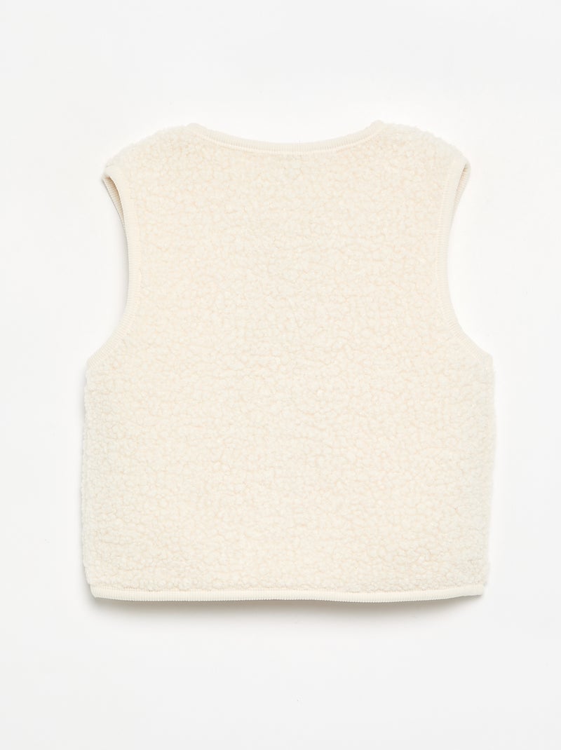Chaleco con efecto borreguito Blanco - Kiabi