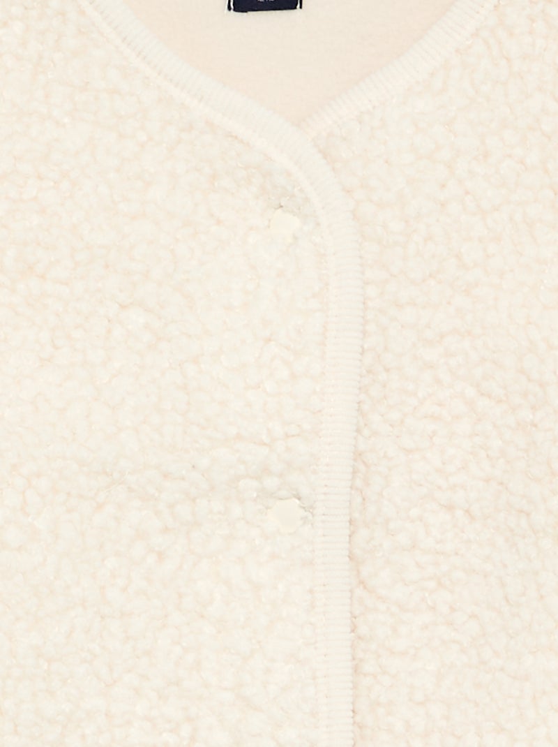 Chaleco con efecto borreguito Blanco - Kiabi