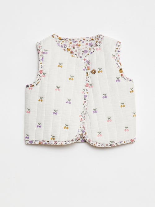Chaleco con motivo floral - Kiabi