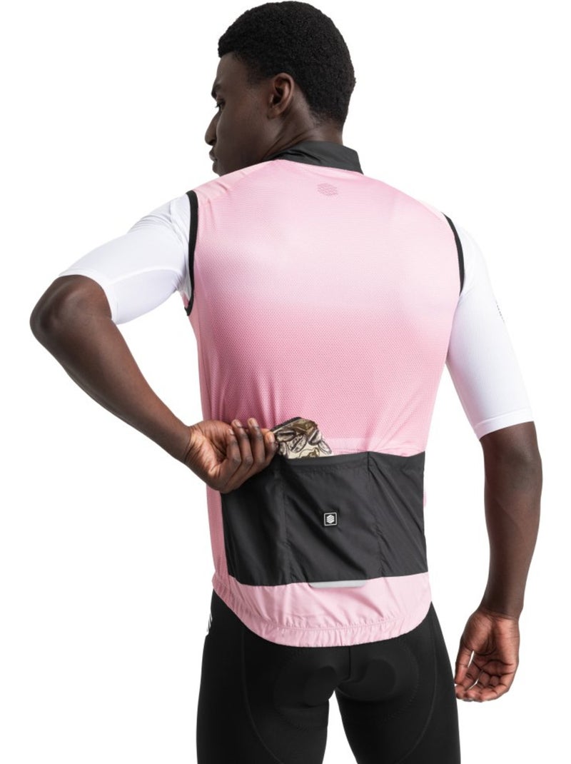 Chaleco cortavientos ciclismo hombre ciclismo hombre v1 berthel Rosa - Kiabi