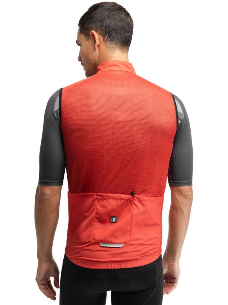 Chaleco cortavientos ciclismo hombre ciclismo hombre v1 cordal Rojo - Kiabi