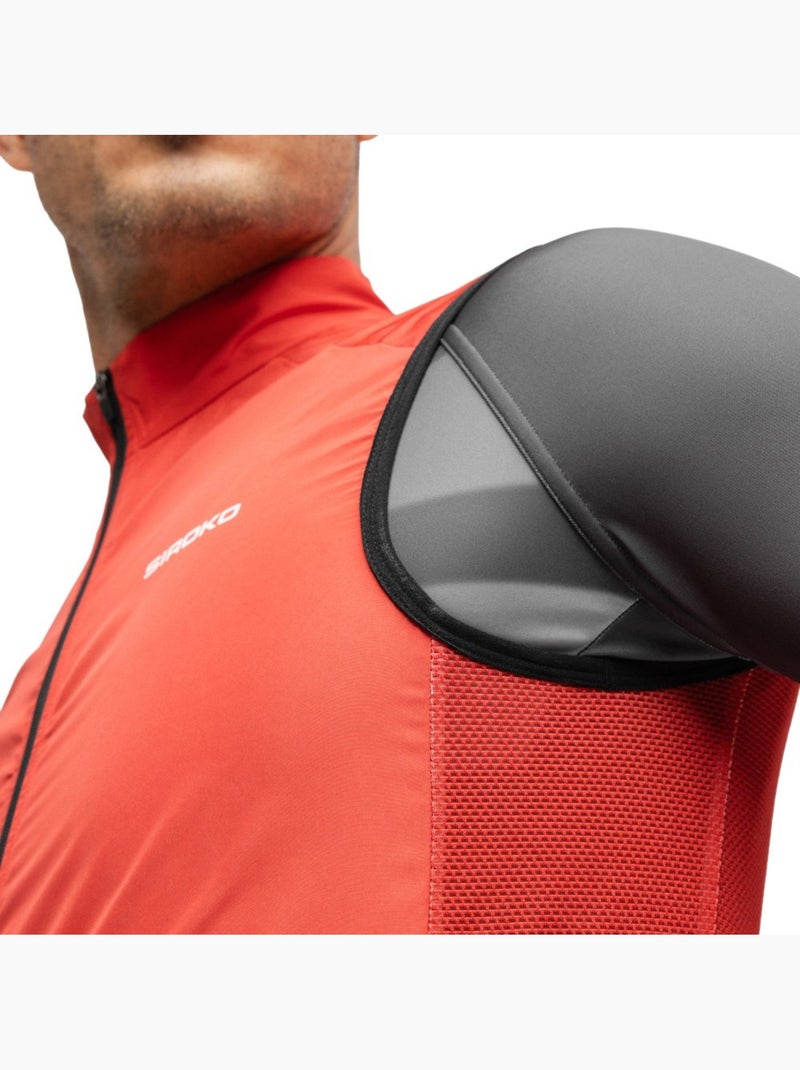 Chaleco cortavientos ciclismo hombre ciclismo hombre v1 cordal Rojo - Kiabi