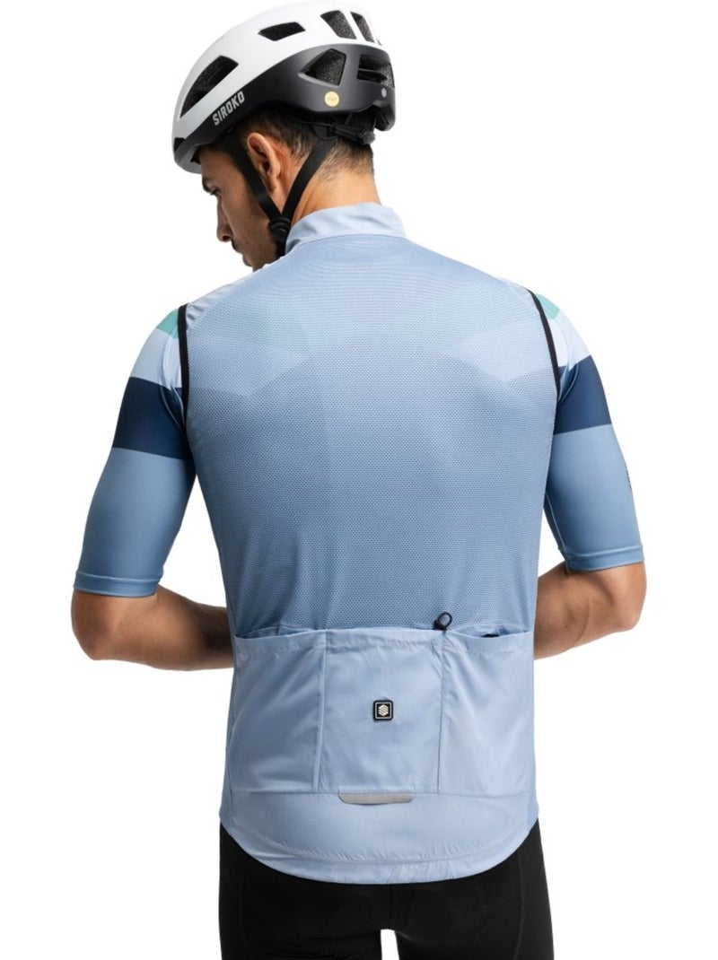 Chaleco cortavientos ciclismo hombre ciclismo hombre v1 klausen Azul - Kiabi