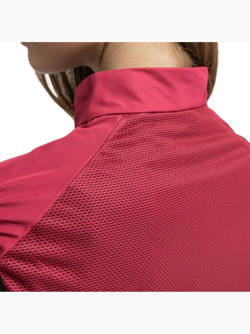Chaleco cortavientos ciclismo mujer ciclismo mujer v1-w hautacam Rojo - Kiabi