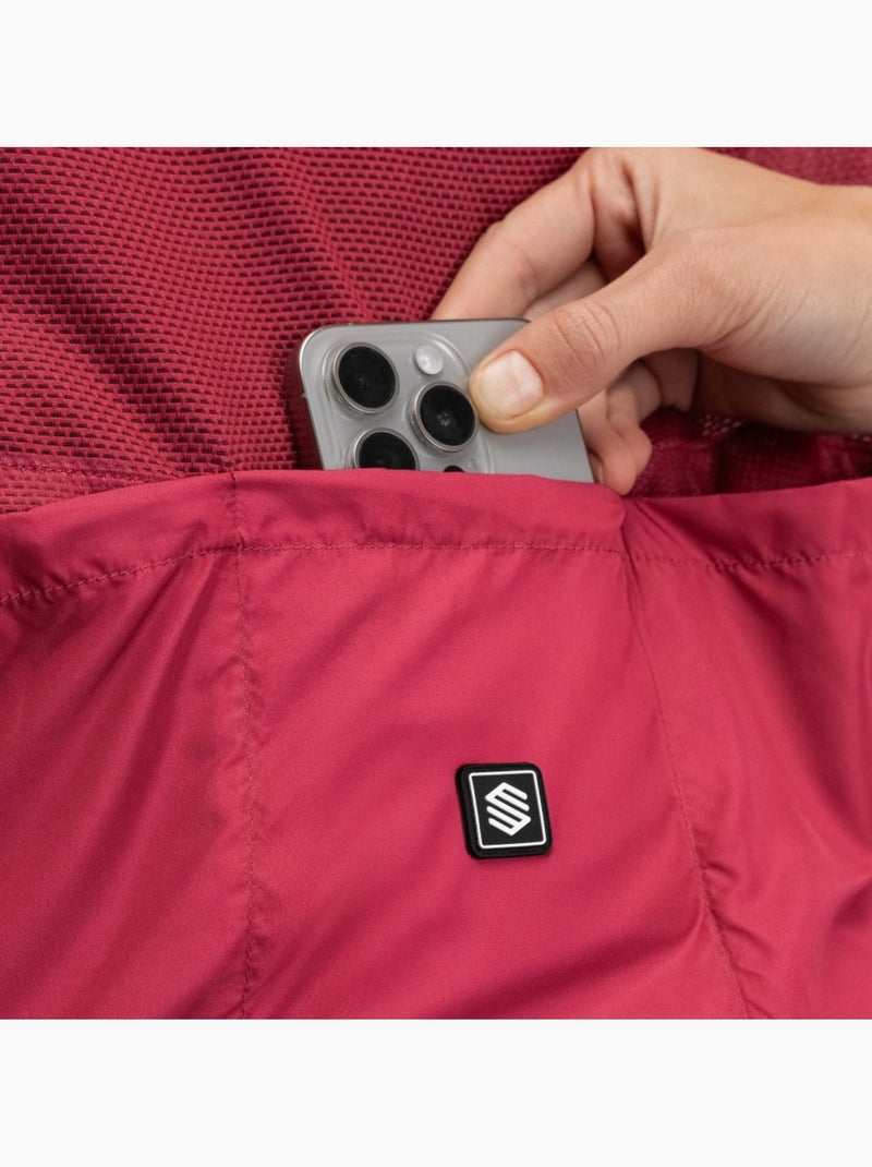Chaleco cortavientos ciclismo mujer ciclismo mujer v1-w hautacam Rojo - Kiabi