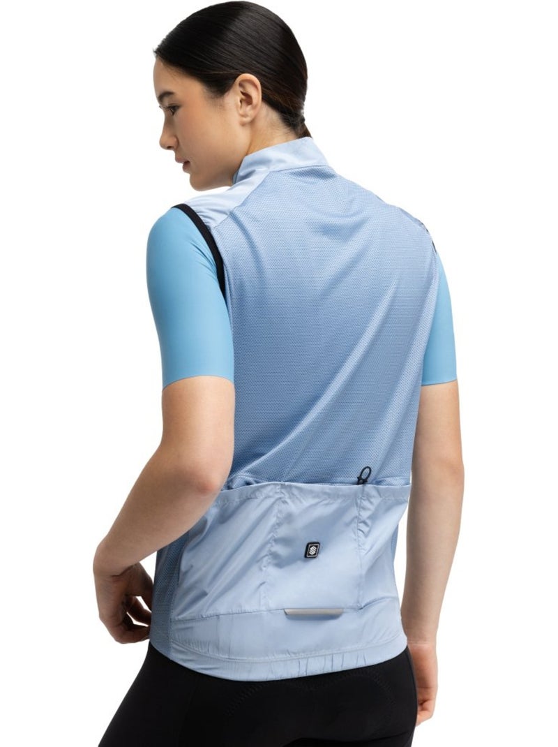 Chaleco cortavientos ciclismo mujer ciclismo mujer v1-w klausen Azul - Kiabi