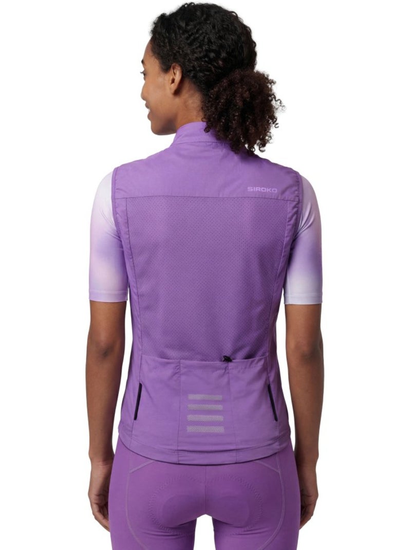 Chaleco cortavientos ultraligero ciclismo mujer mujer v2-w breeze Violeta - Kiabi
