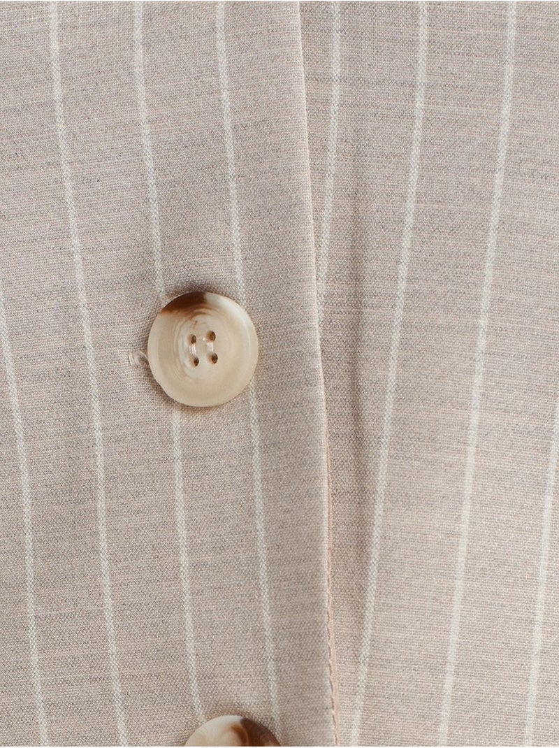 Chaleco corto a rayas dilvin Beige arcilla - Kiabi