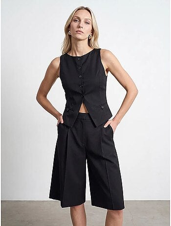 Chaleco crop entallado dilvin
