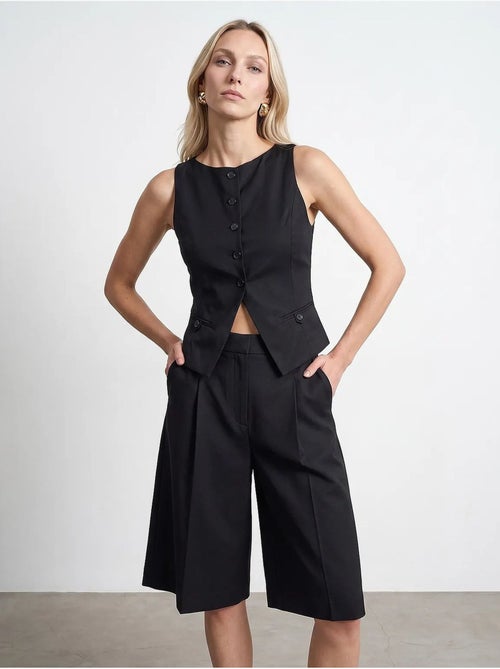 Chaleco crop entallado dilvin - Kiabi Chaleco crop entallado dilvin - Kiabi