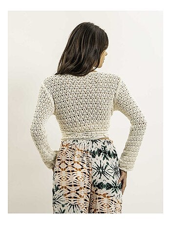 Chaleco cruzado de crochet KASSIE