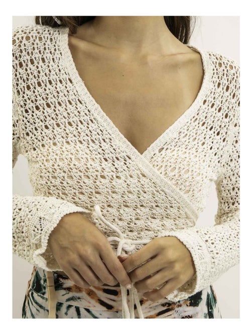 Chaleco cruzado de crochet KASSIE - Kiabi