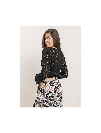 Chaleco cruzado de crochet KASSIE