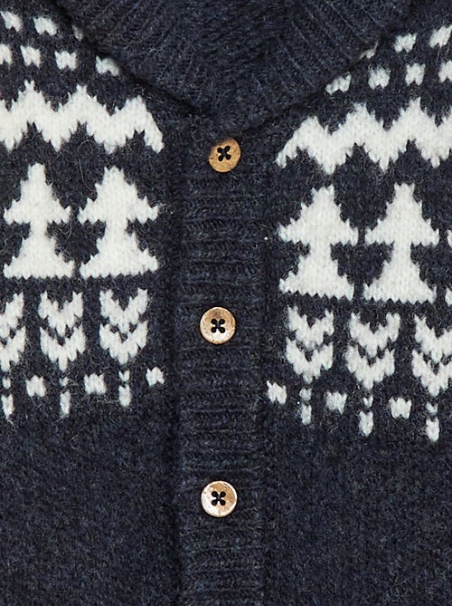 Chaleco cuello chal jacquard - Kiabi