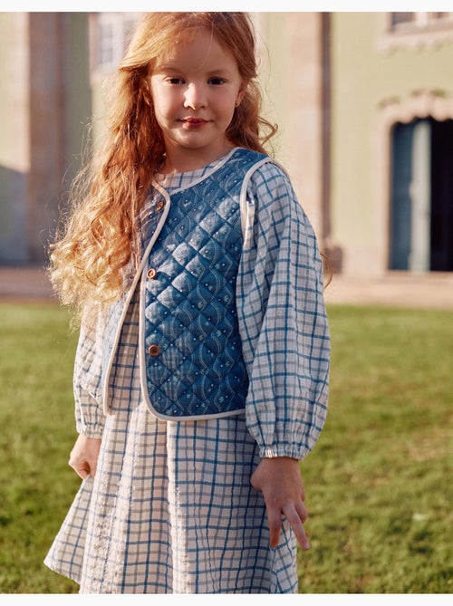 Chaleco de algodón acolchado con estampado floral - Kiabi
