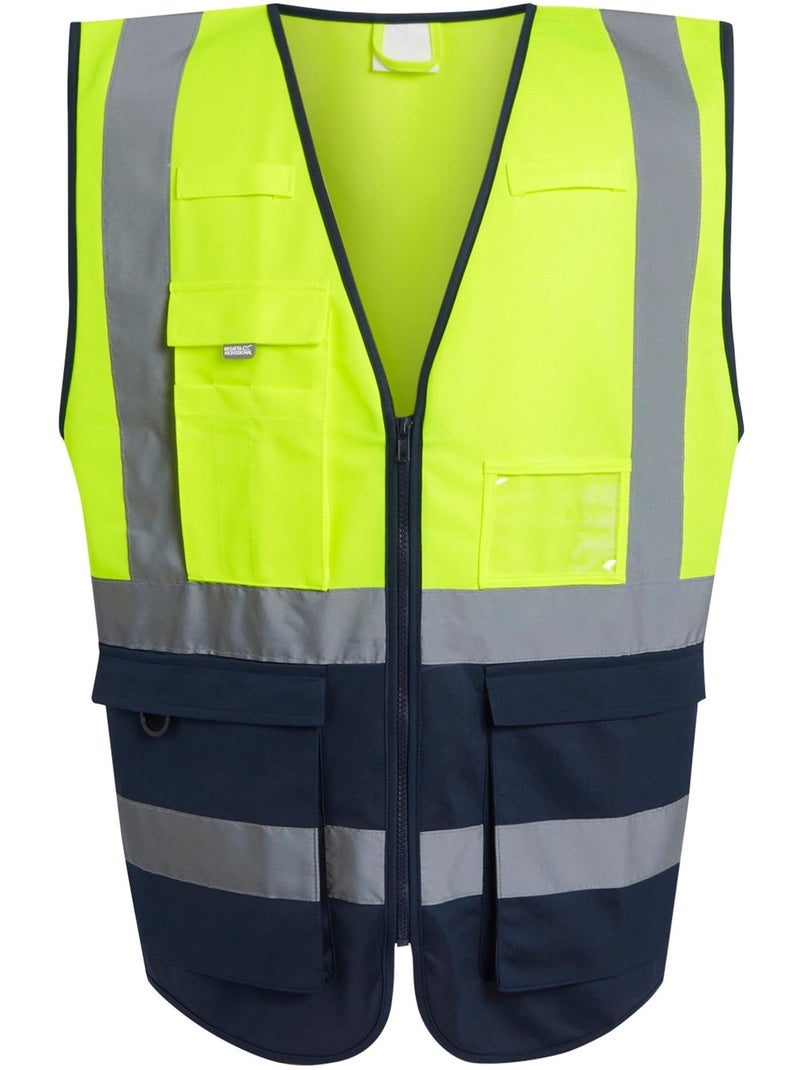 Chaleco de alta visibilidad pro executive para hombre - regatta Azul Amarillo - Kiabi