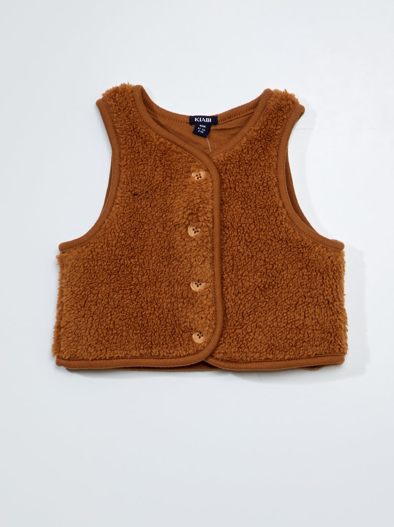 Chaleco de borreguito BEIGE - Kiabi