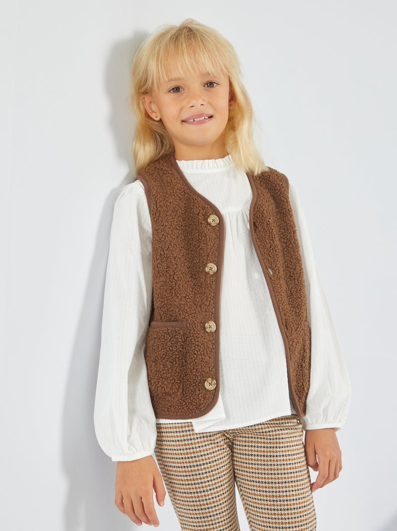 Chaleco de borreguito MARRON - Kiabi