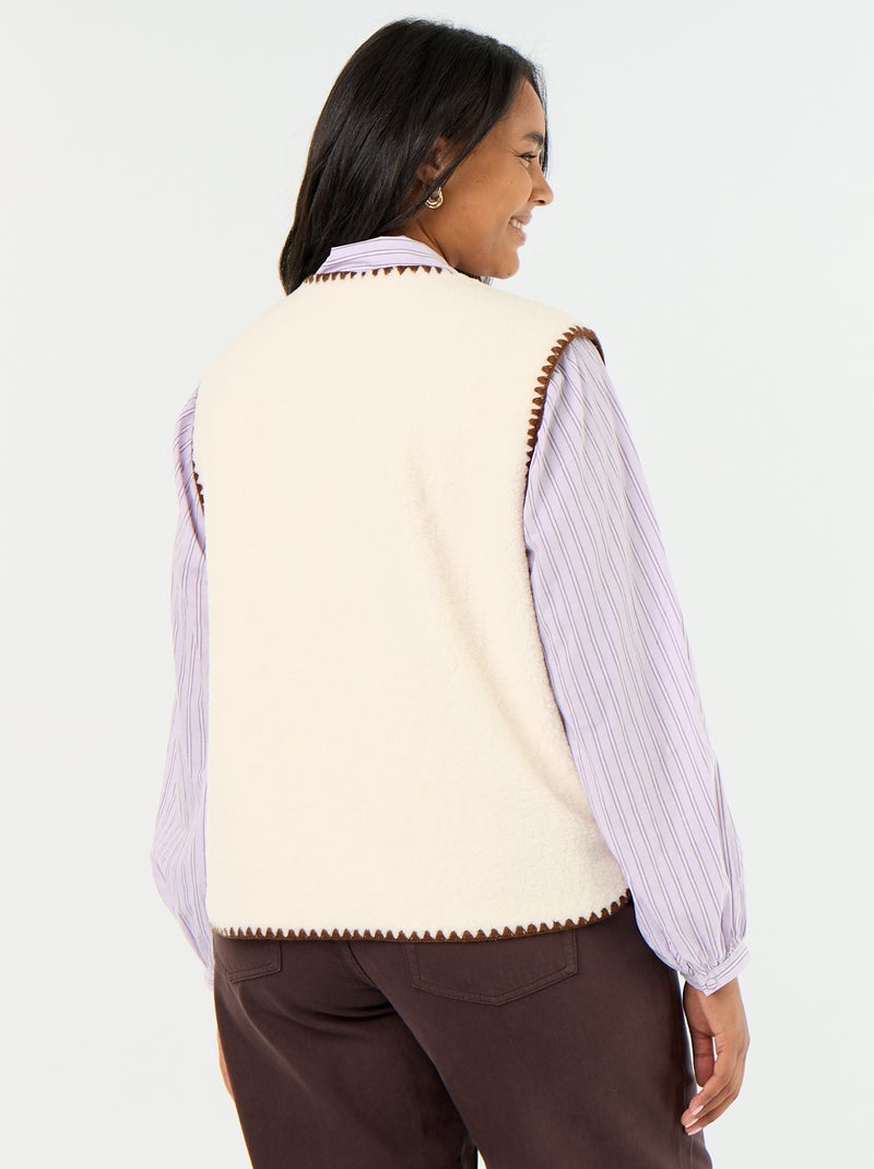 Chaleco de borreguito sin mangas Beige - Kiabi