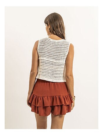 Chaleco de crochet sin mangas KAPADOCE