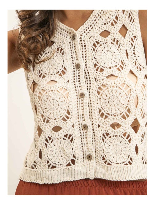 Chaleco de crochet sin mangas KAPADOCE - Kiabi