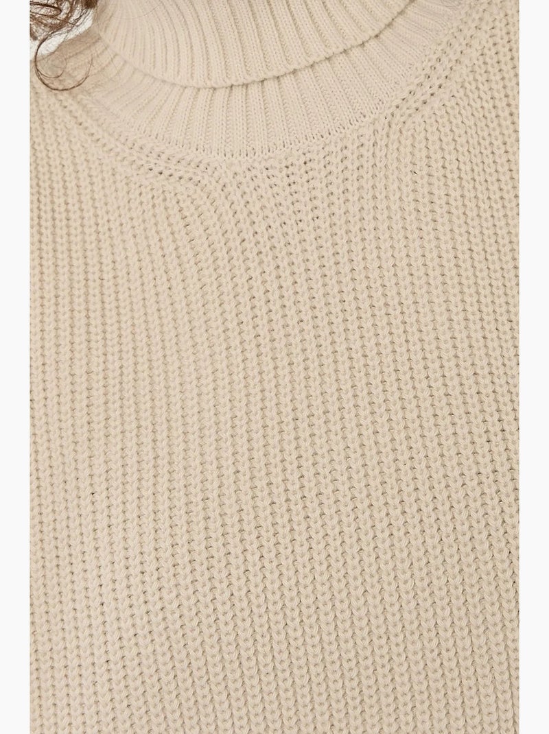 Chaleco de cuello alto de corte relajado hiccup Crema - Kiabi